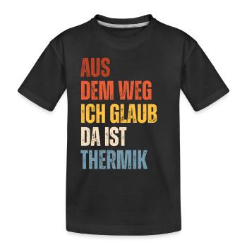 Ich Glaub Da ist Thermik RC Segelflieger - Kinder Premium Bio T-Shirt - Schwarz - Vorne