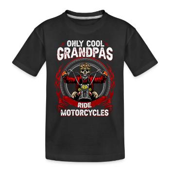 Cool Opa Biker - Kinder Premium Bio T-Shirt - Schwarz - Vorne
