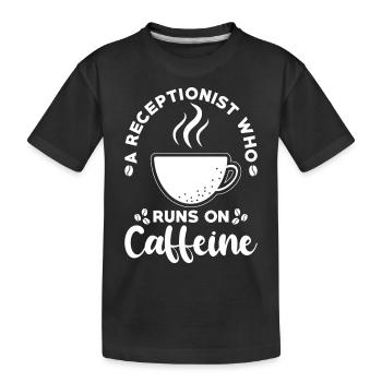 Réceptionniste Cadeau Café réceptionniste - T-shirt bio Premium Enfant - noir - Devant