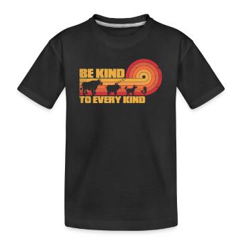 Soyez gentil avec toutes sortes Droits de bien-être Amoureux animal - T-shirt bio Premium Enfant - noir - Devant