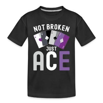 Asexuel Ace - Kids' Premium Organic T-Shirt - black - Front