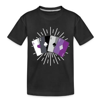 Asexuel Ace - Kids' Premium Organic T-Shirt - black - Front