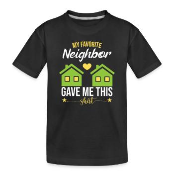 Drôle de voisin Quartier Shirts - T-shirt bio Premium Enfant - noir - Devant