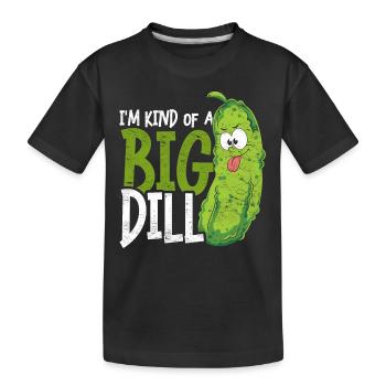 Concombre à l’aneth Je suis un concombre assez épais - T-shirt bio Premium Enfant - noir - Devant