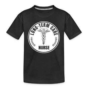 Aidants naturels de longue durée et infirmières gériatriques - T-shirt bio Premium Enfant - noir - Devant