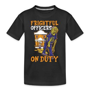 Terribles policiers en service Policier Hallowe - T-shirt bio Premium Enfant - noir - Devant