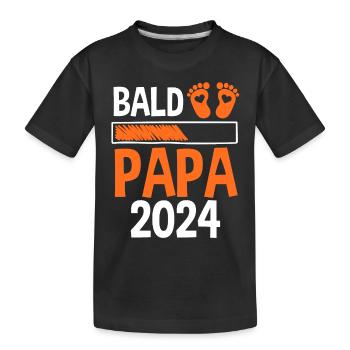 Werdender Papa 2029 - Kinder Premium Bio T-Shirt - Schwarz - Vorne
