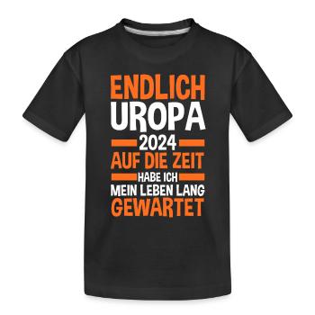 Werdender Uropa 2033 - Kinder Premium Bio T-Shirt - Schwarz - Vorne