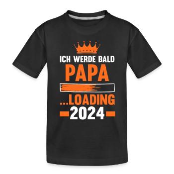 Werdender Papa 2041 - Kinder Premium Bio T-Shirt - Schwarz - Vorne