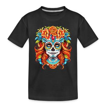 Costume d’Halloween pour homme et femme - La Catrina - T-shirt bio Premium Enfant - noir - Devant