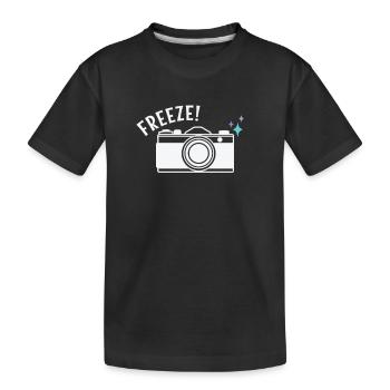 Temps de gel Moment photo Photographe Appareil photo - T-shirt bio Premium Enfant - noir - Devant