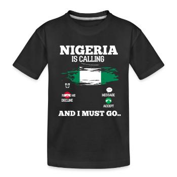 Nigéria - T-shirt bio Premium Enfant - noir - Devant