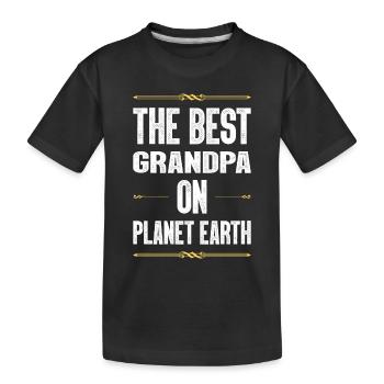 Bester Opa Spruch - Kinder Premium Bio T-Shirt - Schwarz - Vorne
