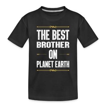 Bester Bruder Spruch - Kinder Premium Bio T-Shirt - Schwarz - Vorne