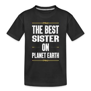 Meilleure sœur disant - T-shirt bio Premium Enfant - noir - Devant