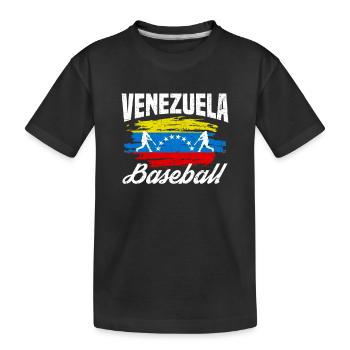 Venezuela national baseball team championship - Kids' Premium Organic T-Shirt - black - Front