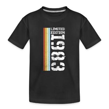 Limited Edition Retro 1983 - Kinder Premium Bio T-Shirt - Schwarz - Vorne