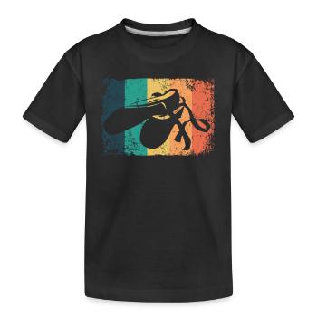 Ballettschuhe Vintage Frau Ballerina - Kinder Premium Bio T-Shirt - Schwarz - Vorne