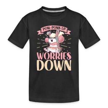 Cheerleader Cheerleader-outfit - Kinder Premium Bio T-Shirt - Schwarz - Vorne