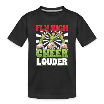 Cheerleader Cheerleader-outfit - Kinder Premium Bio T-Shirt - Schwarz - Vorne