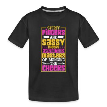 Cheerleader Cheerleader-outfit - Kinder Premium Bio T-Shirt - Schwarz - Vorne