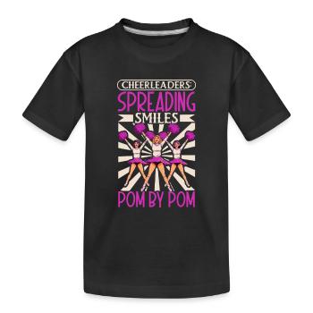 Cheerleader Cheerleader-outfit - Kinder Premium Bio T-Shirt - Schwarz - Vorne