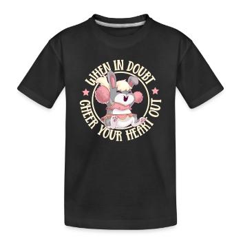 Cheerleader Cheerleader-outfit - Kinder Premium Bio T-Shirt - Schwarz - Vorne