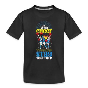 Cheerleader Cheerleader-outfit - Kinder Premium Bio T-Shirt - Schwarz - Vorne
