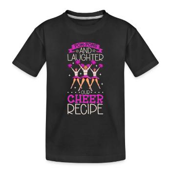 Cheerleader Cheerleader-outfit - Kinder Premium Bio T-Shirt - Schwarz - Vorne