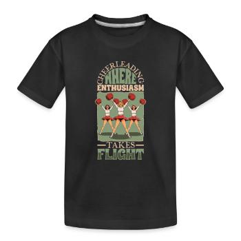 Cheerleader Cheerleader-outfit - Kinder Premium Bio T-Shirt - Schwarz - Vorne
