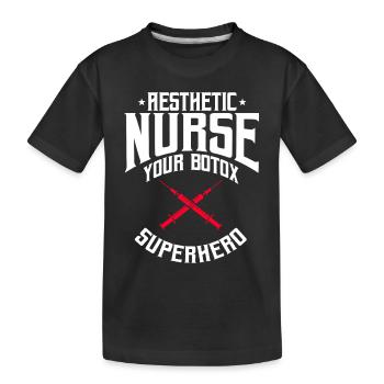 Infirmière esthétique Dicton - T-shirt bio Premium Enfant - noir - Devant