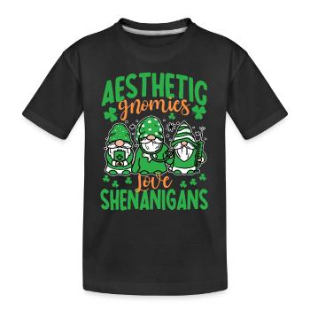 Nains esthétiques de la Saint-Patrick - T-shirt bio Premium Enfant - noir - Devant