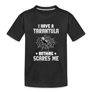 Spinnenliebhaber Tarantula-Besitzer - Kinder Premium Bio T-Shirt - Schwarz - Vorne