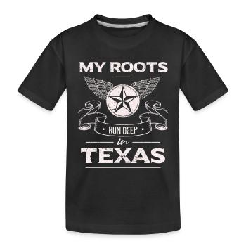 Einsamer Sternenstaat | Stolzes Texas - Kinder Premium Bio T-Shirt - Schwarz - Vorne
