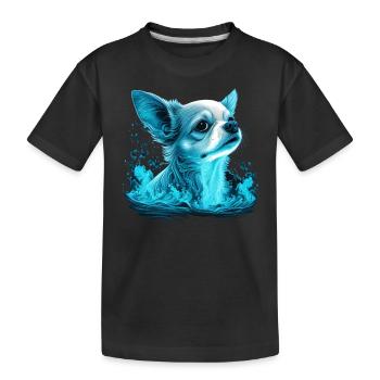 Chihuahua | Schwimmer Schwimmen Wasser Tauchen - Kinder Premium Bio T-Shirt - Schwarz - Vorne