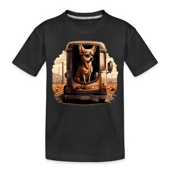 Chihuahua | Trucker LKW-Fahrer Vater Männer Auto - Kinder Premium Bio T-Shirt - Schwarz - Vorne