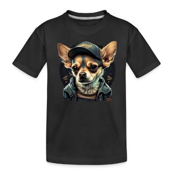 Chihuahua | Trucker LKW-Fahrer Vater Männer Auto - Kinder Premium Bio T-Shirt - Schwarz - Vorne