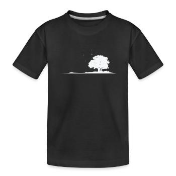 Arbre dans le champ feuilles de nature - T-shirt bio Premium Enfant - noir - Devant