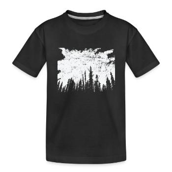 Forêt la nuit la nature quitte l’environnement - T-shirt bio Premium Enfant - noir - Devant