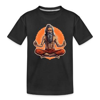Spirituality Yoga Guru - Kids' Premium Organic T-Shirt - black - Front