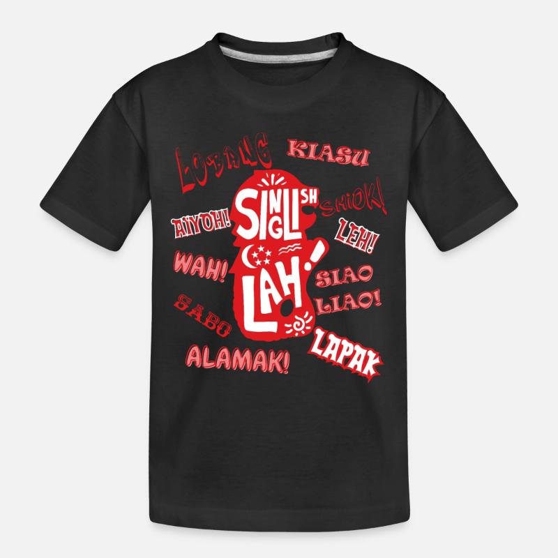 ARGOT DE SINGAPOUR, SINGLISH - T-shirt bio Premium Enfant - noir