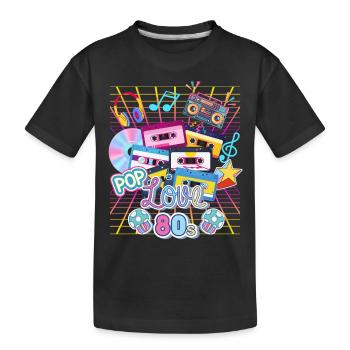 MÉLOMANES DES ANNÉES 1980 - T-shirt bio Premium Enfant - noir - Devant