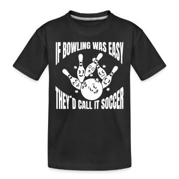 Skittles Club Bowling Skittles Bowler Bowling Club - Kids' Premium Organic T-Shirt - black - Front