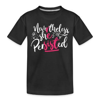 Feminist Nevertheless She - Kinder Premium Bio T-Shirt - Schwarz - Vorne