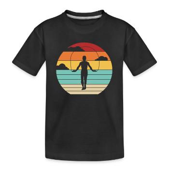 Vitesse de saut rétro saut saut professionnel - T-shirt bio Premium Enfant - noir - Devant