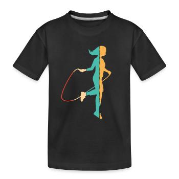Vitesse de saut rétro saut saut professionnel - T-shirt bio Premium Enfant - noir - Devant