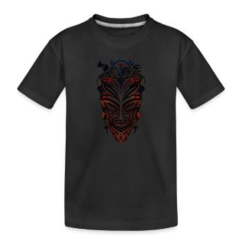 Stammesmaske - Kinder Premium Bio T-Shirt - Schwarz - Vorne