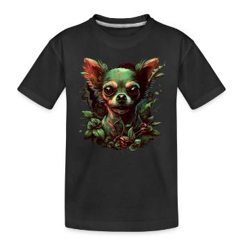 Chihuahua | Zombie Dog Undead Scary Halloween - Kids' Premium Organic T-Shirt - black - Front