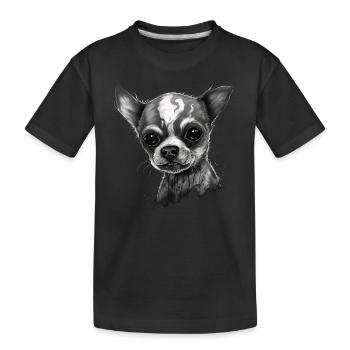 Chihuahua | Zombie Dog Undead Scary Halloween - Kids' Premium Organic T-Shirt - black - Front