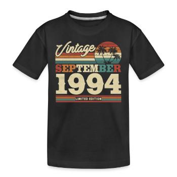 Vintage Geburtstagsgeschenk 1994 - Kinder Premium Bio T-Shirt - Schwarz - Vorne